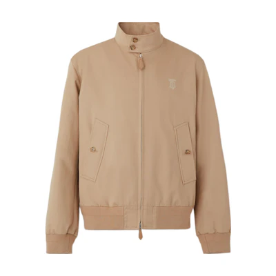 Burberry SS22 Soft Yellow Beige Monogram Harrington Jacket 80509311