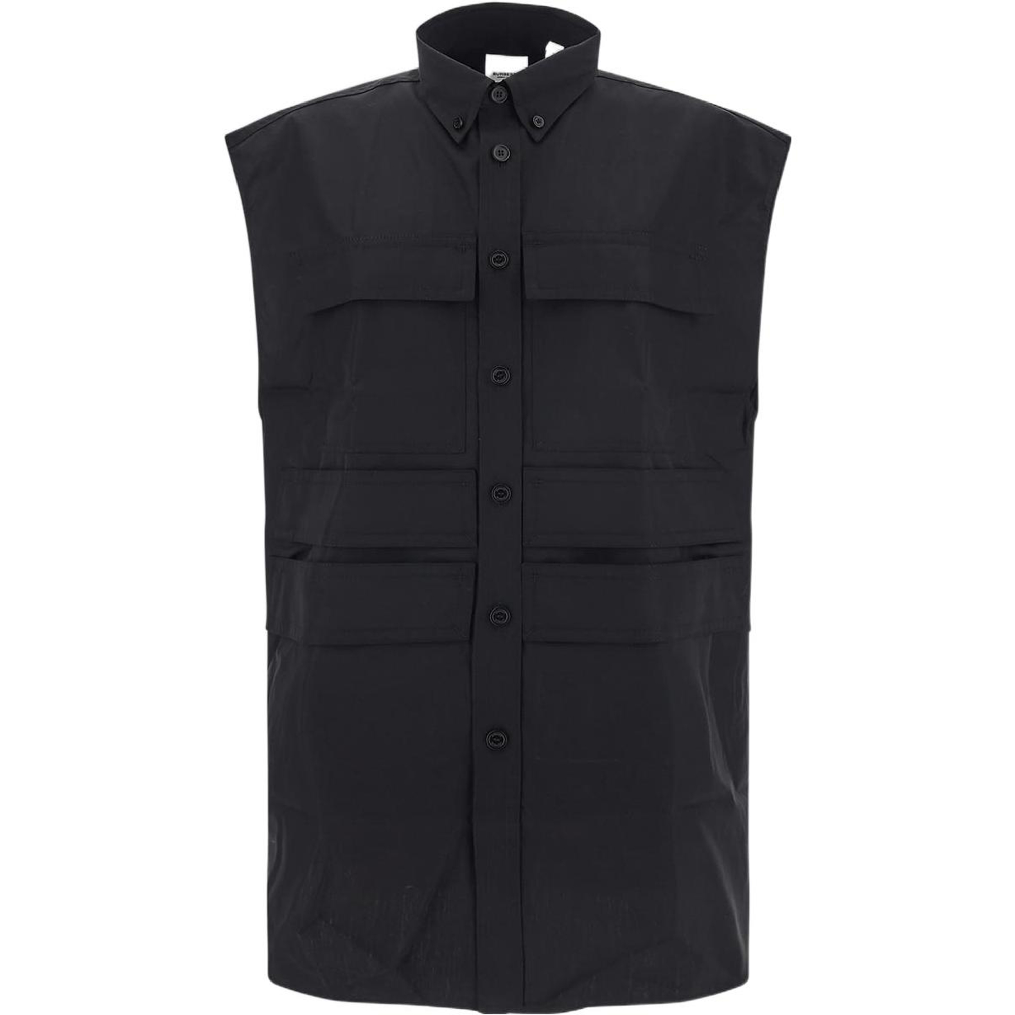 Burberry SS22 Solid Color Polo Shirt Men’s Black 80518971