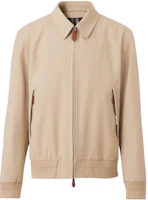 Burberry SS22 Solid Cotton Zip Jacket Light Tawny 80490671 Burberry SS22 Solid Cotton Zip Jacket Light Tawny 80490671