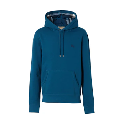 Burberry SS22 Solid Logo Print Drawstring Hoodie Men’s Mineral Blue. 80389081