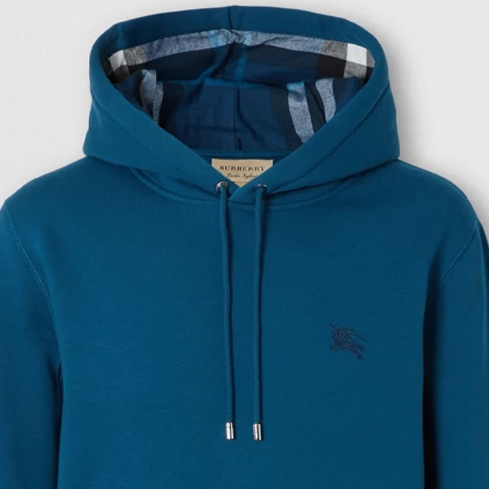 Burberry SS22 Solid Logo Print Drawstring Hoodie Men’s Mineral Blue. 80389081 圖 4
