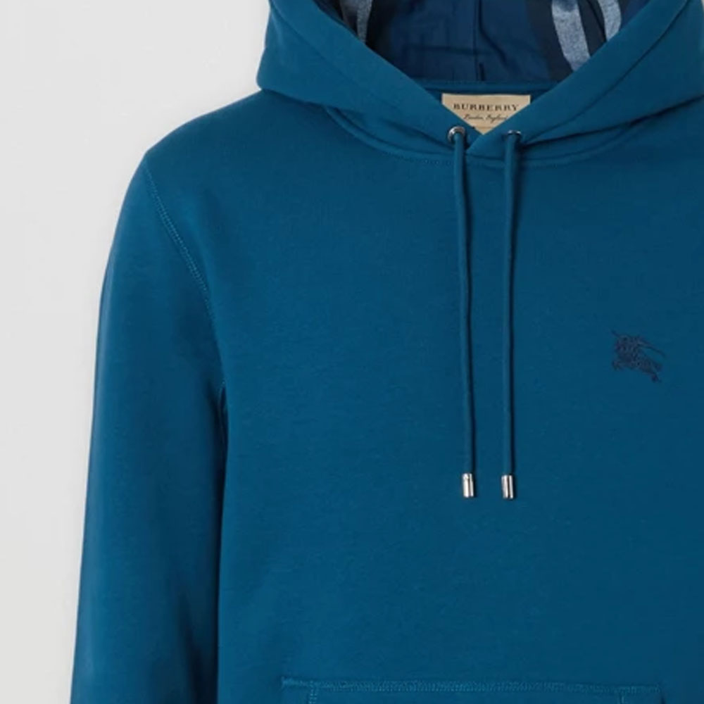Burberry SS22 Solid Logo Print Drawstring Hoodie Men’s Mineral Blue. 80389081 圖 5