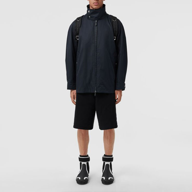 Burberry SS22 Solid Logo Zip Casual Jacket  Navy Black 80509351 圖 4