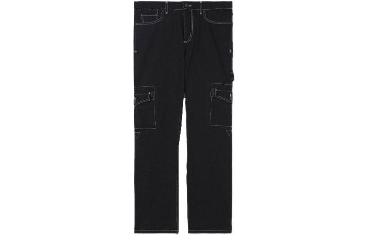 Burberry SS22 Straight Leg Contrast Stitch Jeans Black 80492961