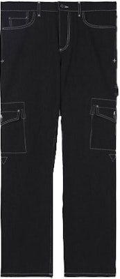 Burberry SS22 Straight Leg Contrast Stitch Jeans Black 80492961 Order Burberry SS22 Straight Leg Contrast Stitch Jeans Black 80492961