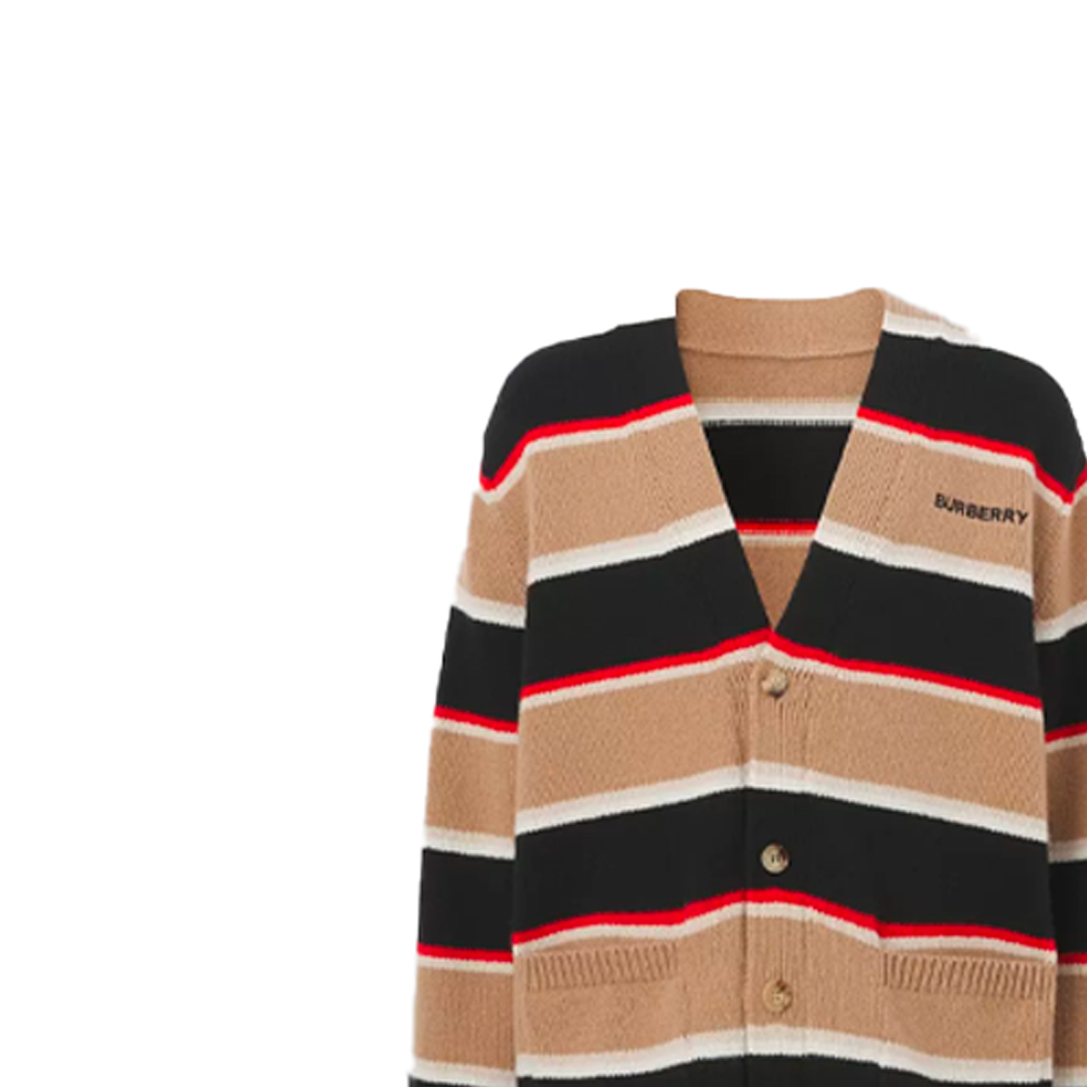 Burberry SS22 Striped Logo Knit Long Sleeve Sweater Men’s Camel Brown. 80502611 圖 6