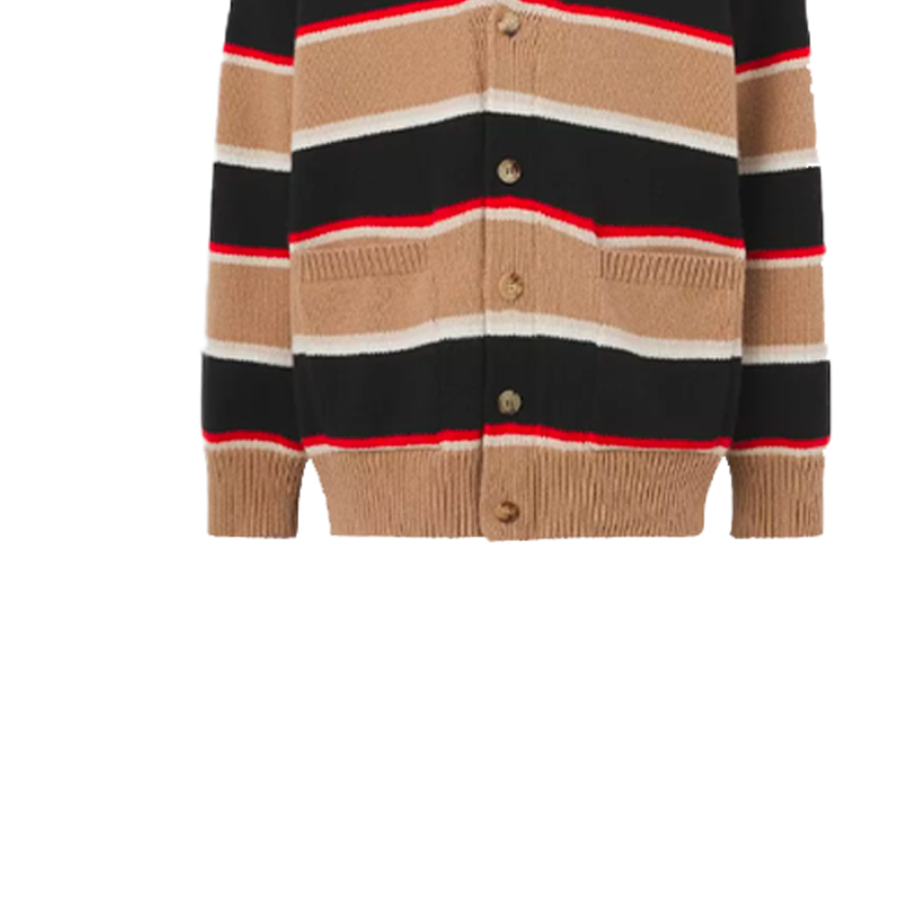 Burberry SS22 Striped Logo Knit Long Sleeve Sweater Men’s Camel Brown. 80502611 圖 7