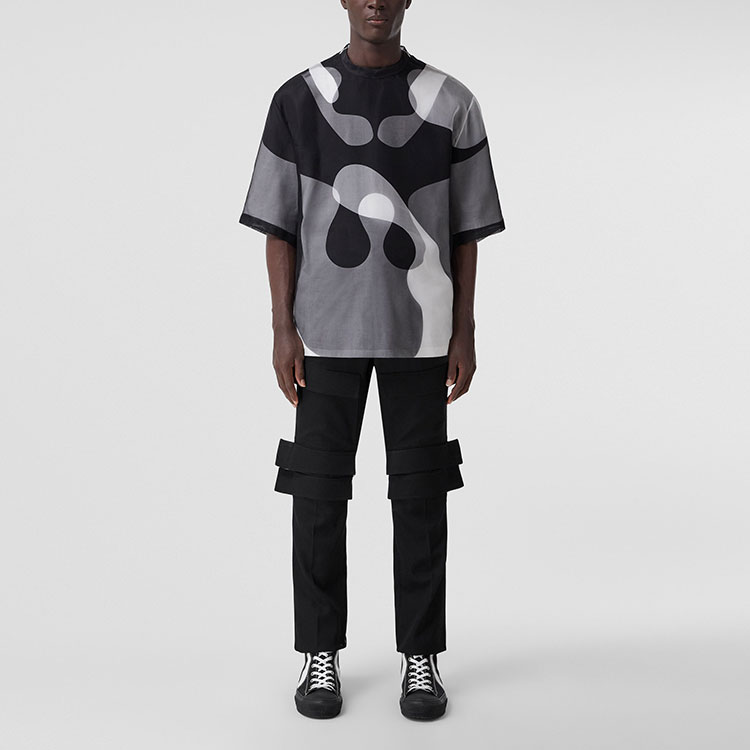 Burberry SS22 Textured Casual Workwear Pants Black Mens 80519111 圖 3