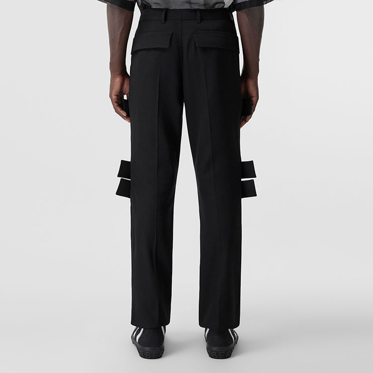 Burberry SS22 Textured Casual Workwear Pants Black Mens 80519111 圖 5