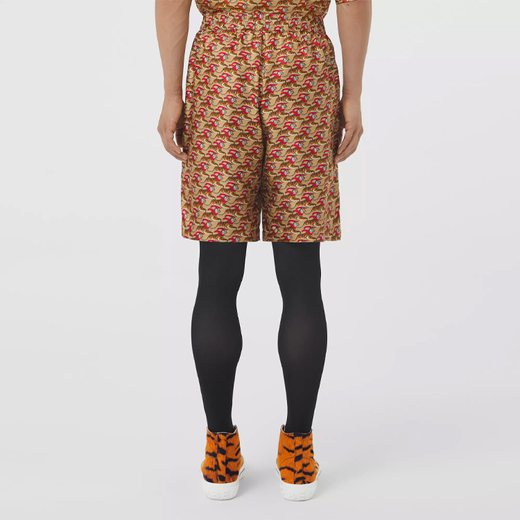 Burberry SS22 Tiger Print Straight-Leg Casual Shorts Men’s Honey Beige. 80513221 圖 4