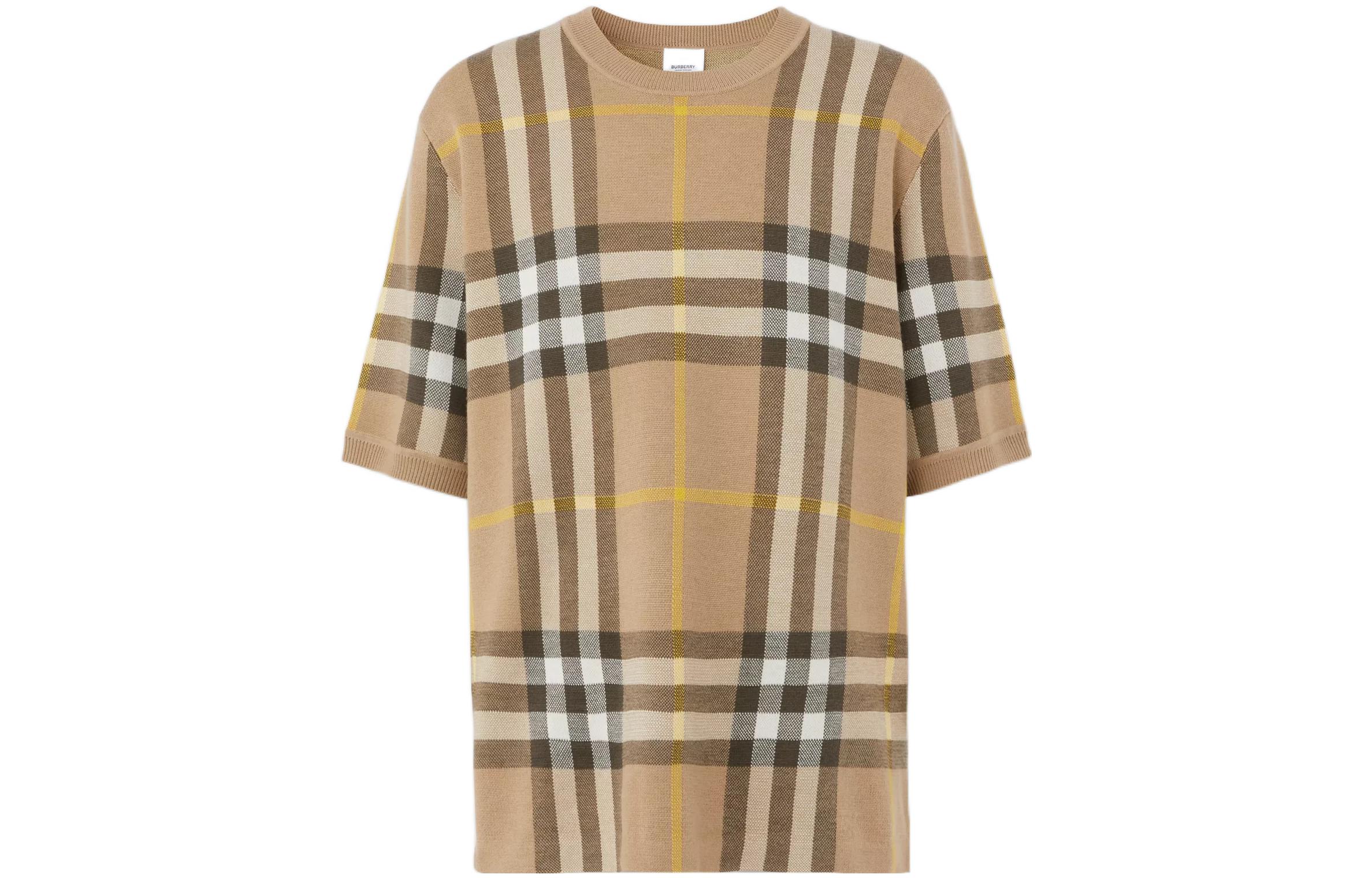 Order Burberry SS22 松露格紋提花羊毛針織毛衣上衣. 80549171