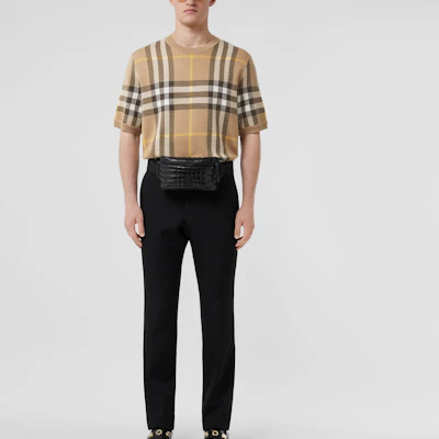 Burberry SS22 松露格紋提花羊毛針織毛衣上衣. 80549171 Lookbook Burberry SS22 松露格紋提花羊毛針織毛衣上衣. 80549171