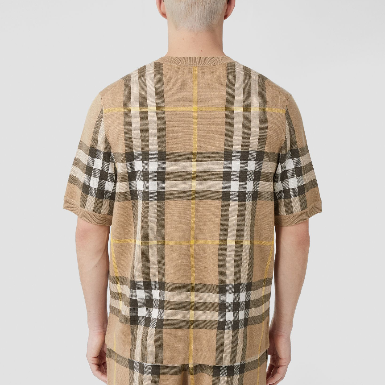 Purchase Burberry SS22 松露格紋提花羊毛針織毛衣上衣. 80549171