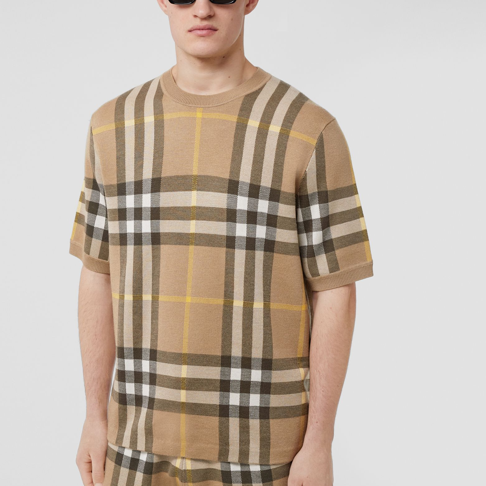 Details for Burberry SS22 松露格紋提花羊毛針織毛衣上衣. 80549171