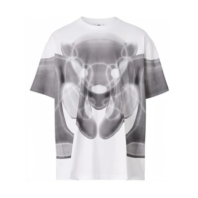 Burberry SS22 White Transparent Teddy Bear Print Short Sleeve T-Shirt Mens. 80483291