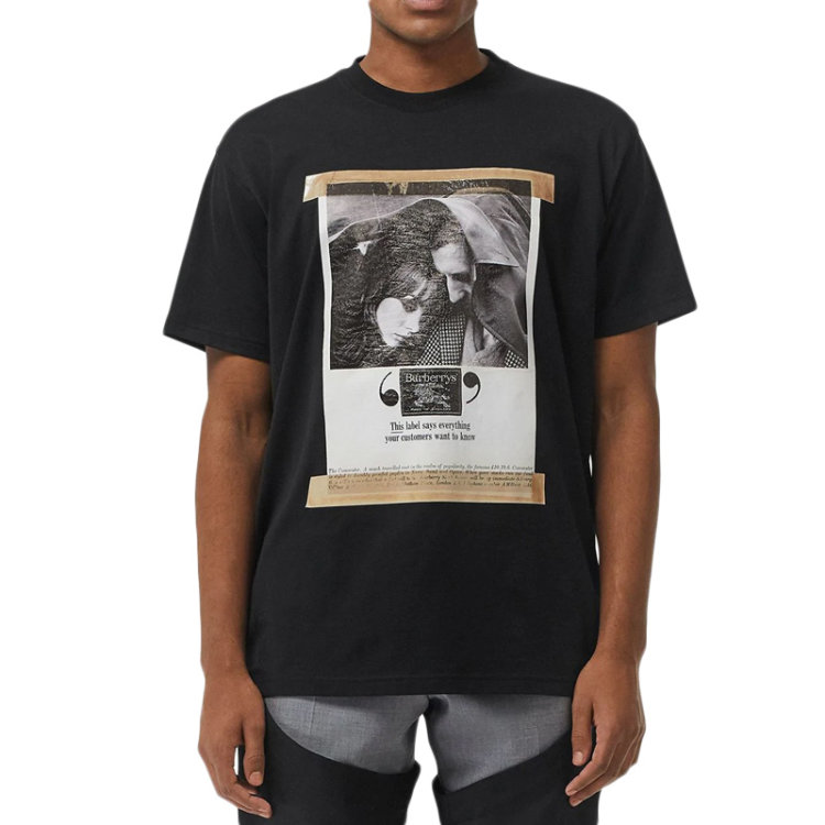 Burberry SS23 1965 Archive Graphic Cotton Crewneck T-Shirt Men’s Black 80099741 圖 3
