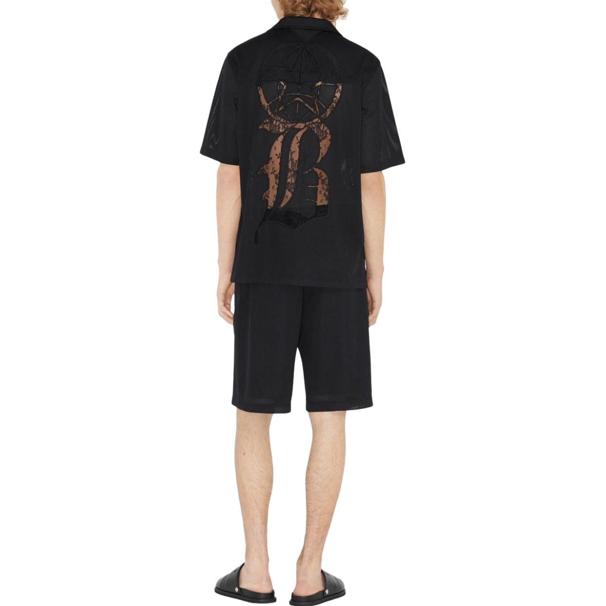 Burberry SS23  Black Casual Straight Mesh Shorts with Elastic Waist. 80673591 圖 4