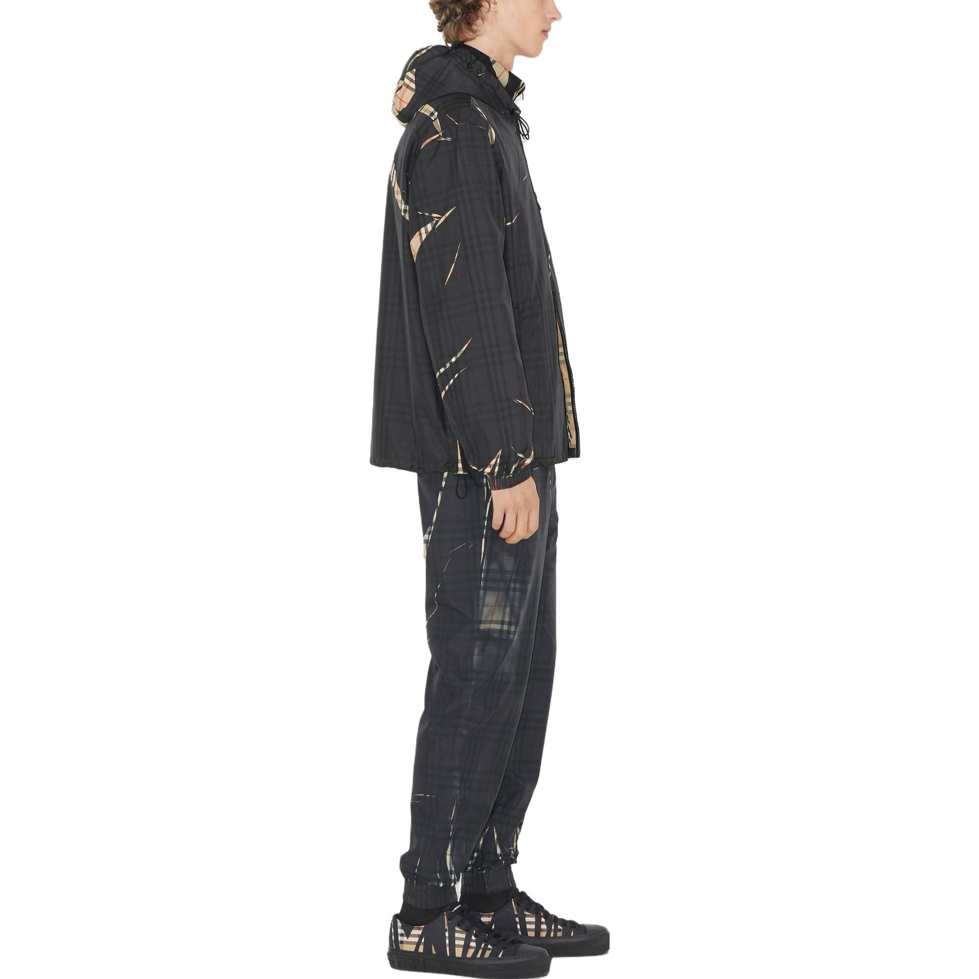 Purchase Burberry SS23 黑色格纹连帽拉链夹克. 80716551