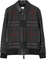 Burberry SS23 Black Check Print Zip-Up Long Sleeve Jacket 80633551 Burberry SS23 Black Check Print Zip-Up Long Sleeve Jacket 80633551