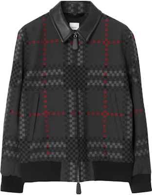 博柏利 SS23 黑色格纹长袖拉链夹克 80633551 Buy 博柏利 SS23 黑色格纹长袖拉链夹克 80633551