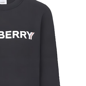 Burberry SS23 黑色字母印花圆领卫衣. 80526591 1