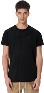 バーバリー SS23 ブラック クルーネック Tシャツ ソリッドロゴ刺繍 80695331 Sizing バーバリー SS23 ブラック クルーネック Tシャツ ソリッドロゴ刺繍 80695331