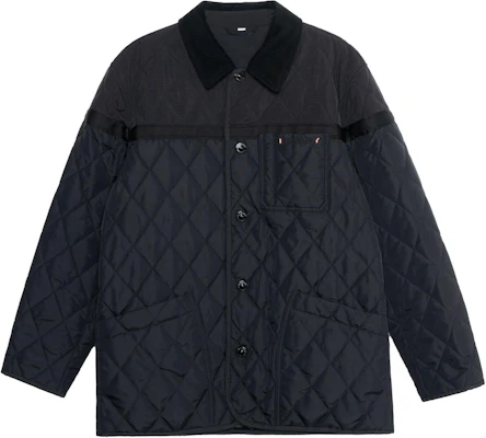 버버리 SS23 블랙 다이아몬드 퀼팅 긴팔 재킷 코트. 80616701 Order 버버리 SS23 블랙 다이아몬드 퀼팅 긴팔 재킷 코트. 80616701