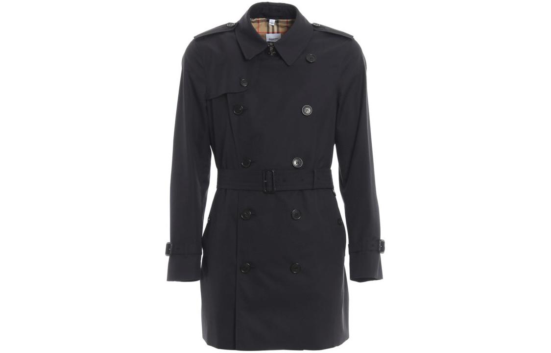 Burberry SS23  Black Double-Breasted Slim-Fit Long Sleeve Trench Coat. 8015238_#_A1177 圖 2