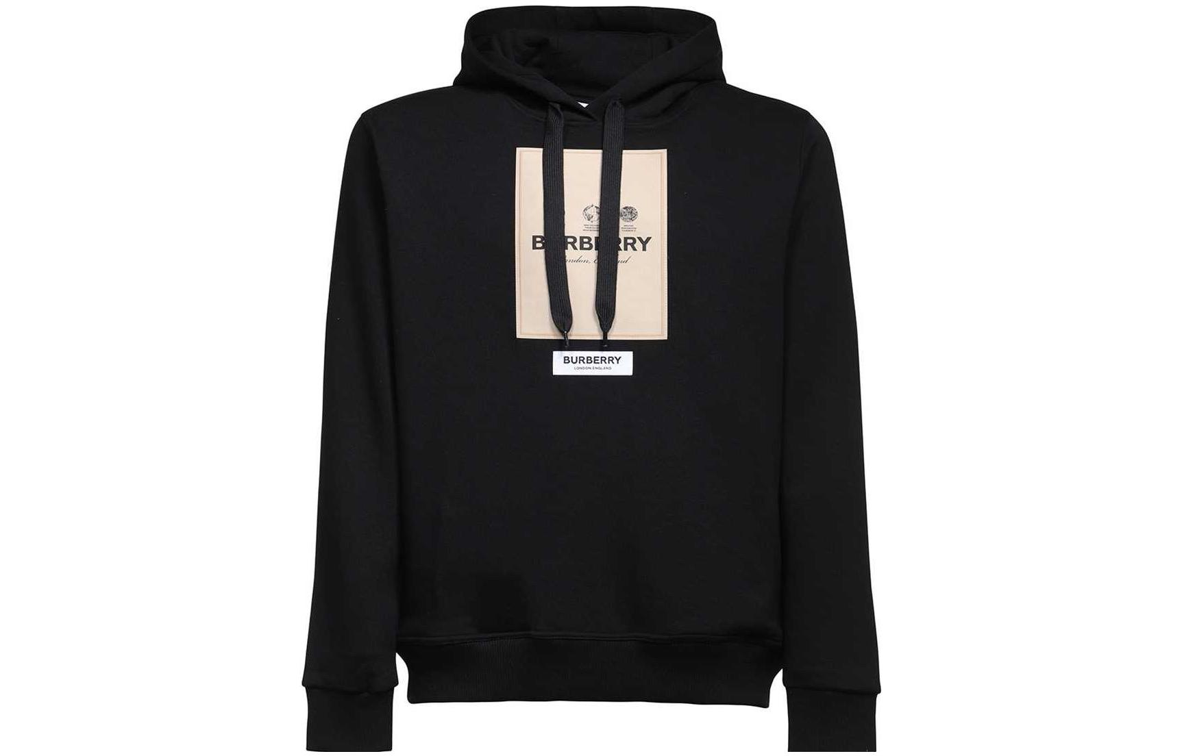 Burberry SS23  Black Hoodie with Letter Patch Details. 8057100 - A1189 圖 2