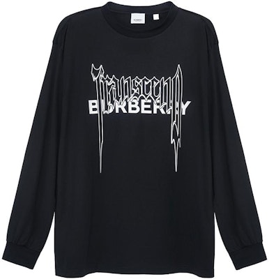 버버리 SS23 블랙 로고 프린트 크루넥 롱슬리브 스웻셔츠 80701371 Order 버버리 SS23 블랙 로고 프린트 크루넥 롱슬리브 스웻셔츠 80701371