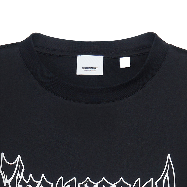 Cheap 버버리 SS23 블랙 로고 프린트 크루넥 롱슬리브 스웻셔츠 80701371