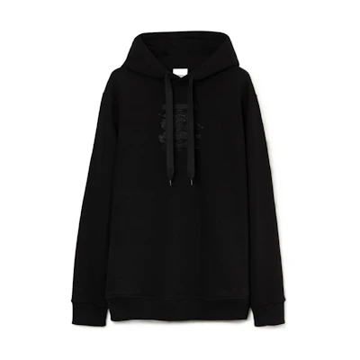 Burberry SS23 Black Long-Sleeve Sweatshirt with Embroidered Equestrian Logo. 80697641