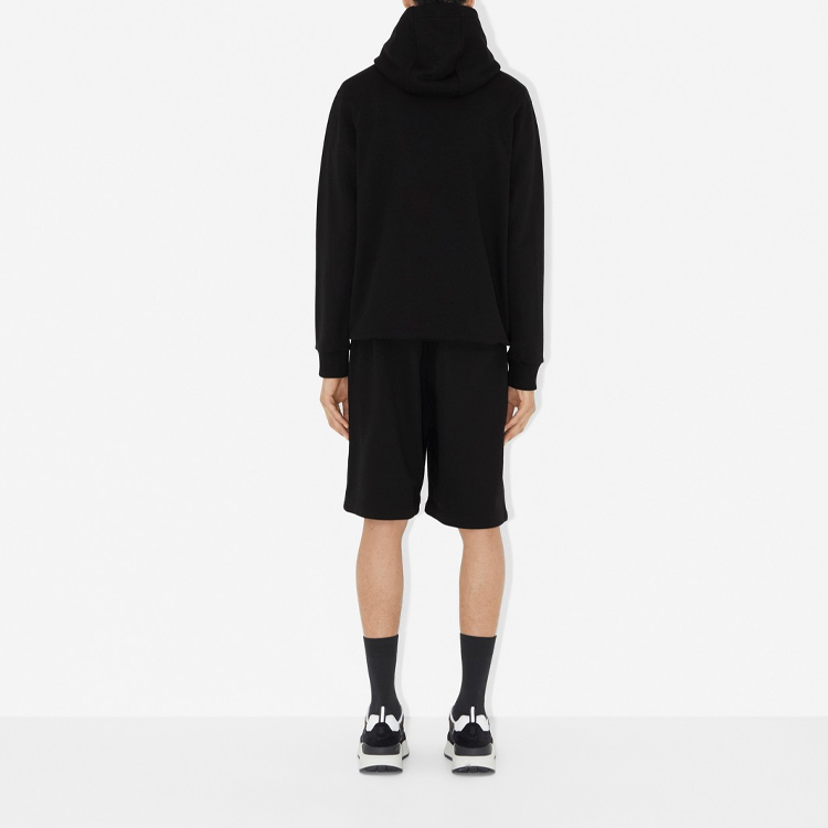 Shop Burberry SS23 黑色長袖刺繡馬術標誌運動衫 80697641