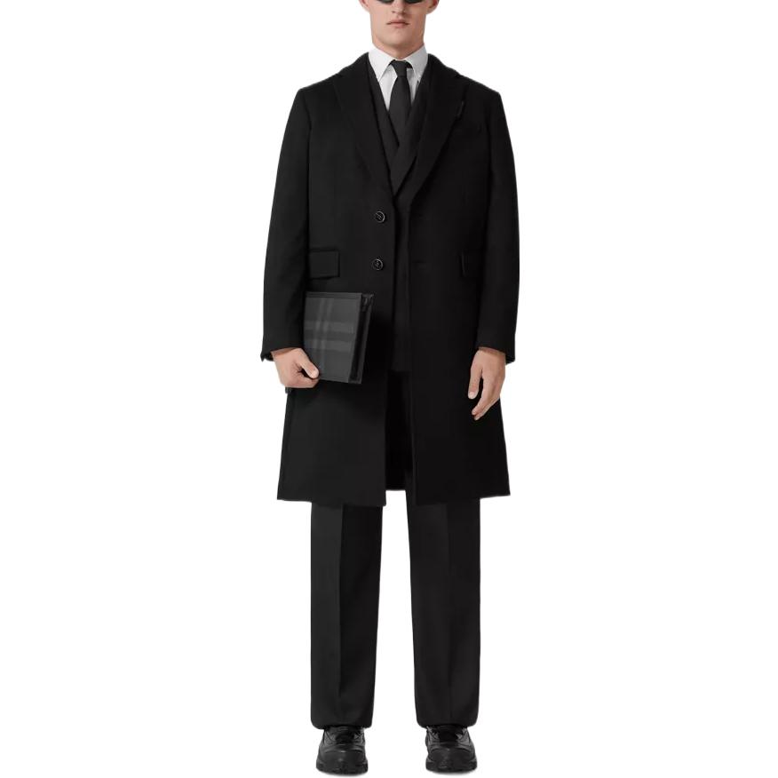 Burberry SS23  Black Long Sleeves Solid Mid-Length Trench Coat. 80582601 圖 3