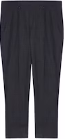 Burberry SS23 Black Mini Check Detail Straight-Leg Casual Pants 80640971 Burberry SS23 Black Mini Check Detail Straight-Leg Casual Pants 80640971