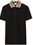 Order 버버리 SS23 블랙 패치워크 체크 반팔 폴로 셔츠. 80716201