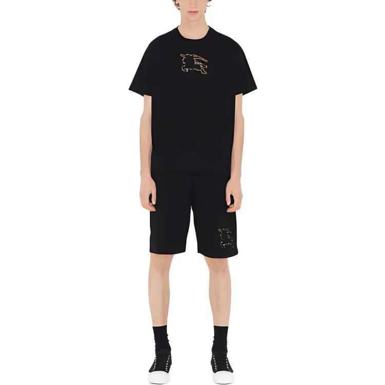 Burberry SS23  Black Pony Print Mid-Waist Relaxed Casual Shorts 80706831 圖 4