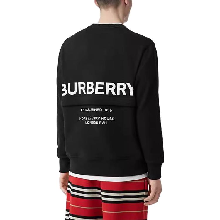 Purchase Sudadera Negra Burberry SS23 con Logo de Letras Impreso. 80135071