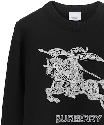 Burberry SS23 Black Pullover Sweatshirt with Logo Embroidery. 80727771 Details for Burberry SS23 Black Pullover Sweatshirt with Logo Embroidery. 80727771