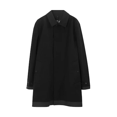 Burberry SS23 Black Solid Button-Up Collar Coat 80629281