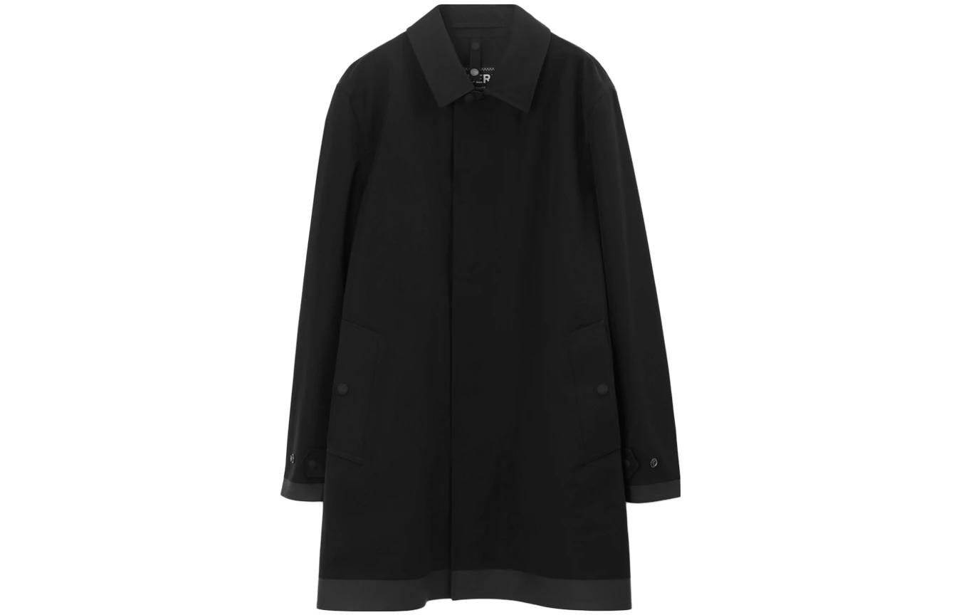 Burberry SS23  Black Solid Button-Up Collar Coat 80629281 圖 2