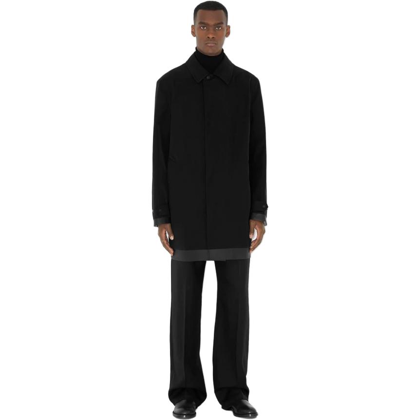 Burberry SS23  Black Solid Button-Up Collar Coat 80629281 圖 3