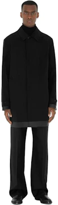 Burberry SS23 Black Solid Button-Up Collar Coat 80629281 Lookbook Burberry SS23 Black Solid Button-Up Collar Coat 80629281