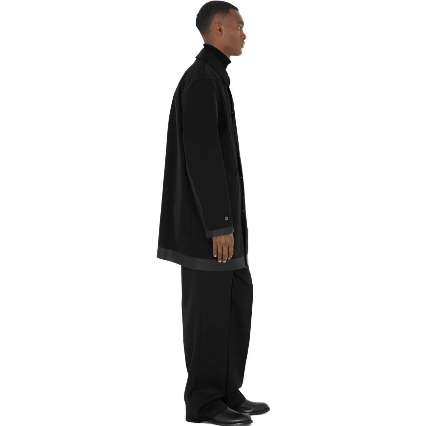 Burberry SS23  Black Solid Button-Up Collar Coat 80629281 圖 4
