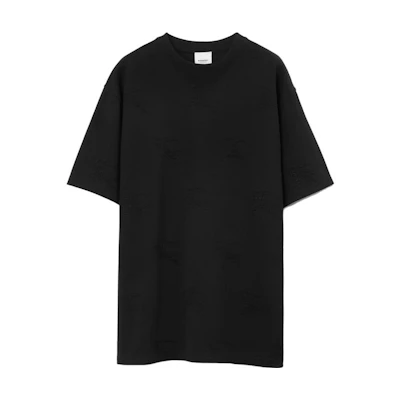 Burberry SS23 Black Solid Color Crew Neck Short Sleeve T-Shirt 80700451