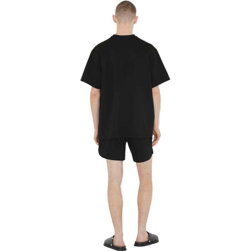 Burberry SS23  Black Solid Color Crew Neck Short Sleeve T-Shirt 80700451 圖 5