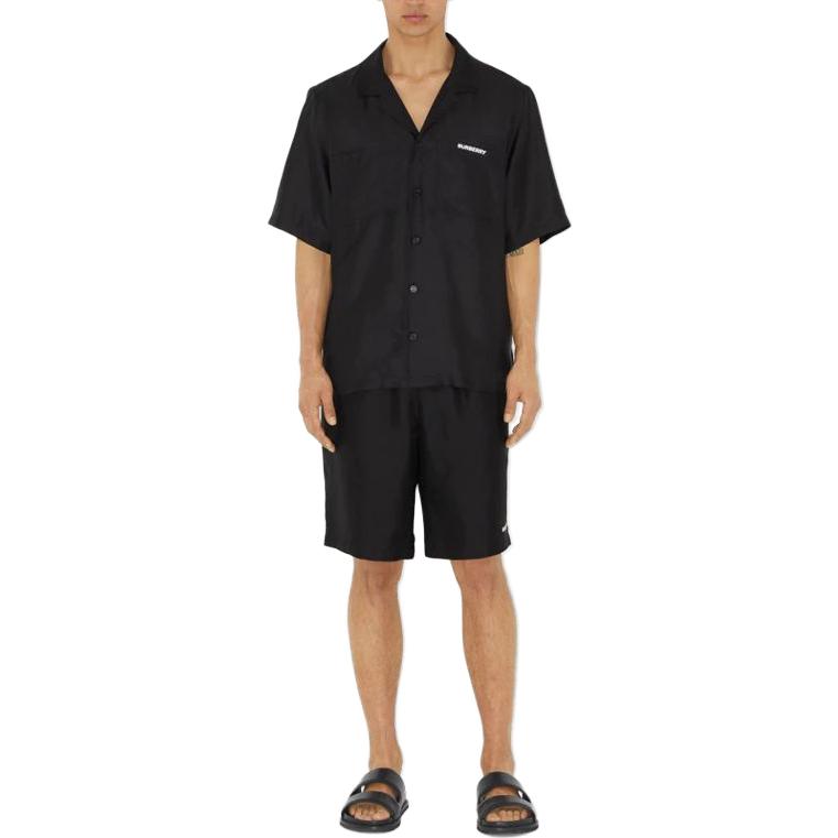 Lookbook Burberry SS23  Black Solid Color Logo Print Shirt. 80713801