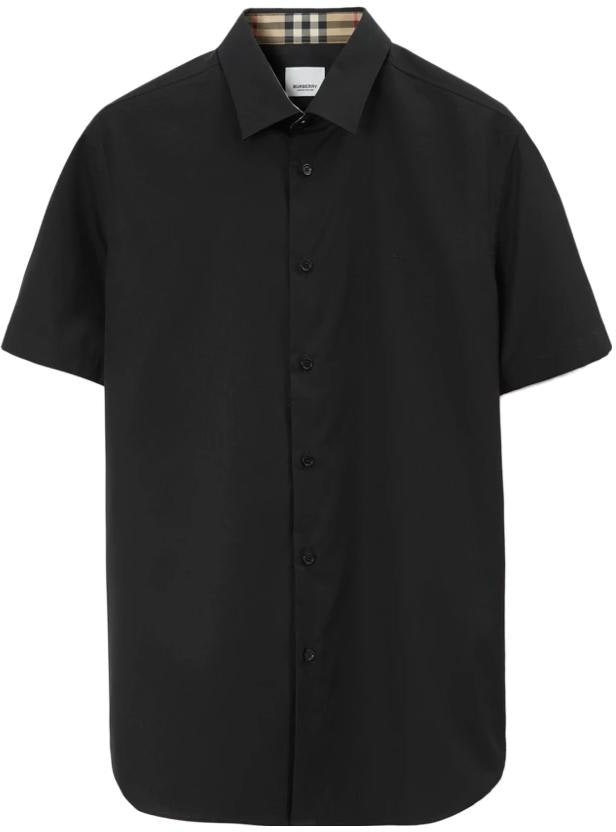 burberry-ss-23-black-solid-color-short-sleeve-casual-shirt-80718391