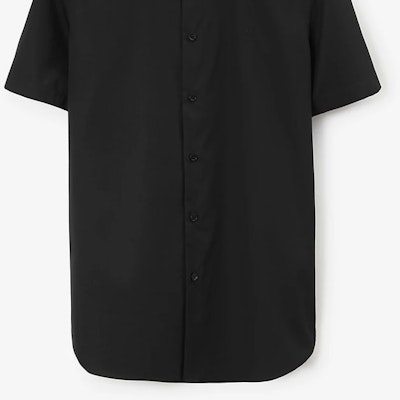 Burberry SS23 Black Solid Color Short Sleeve Casual Shirt 80718391 Sizing Burberry SS23 Black Solid Color Short Sleeve Casual Shirt 80718391