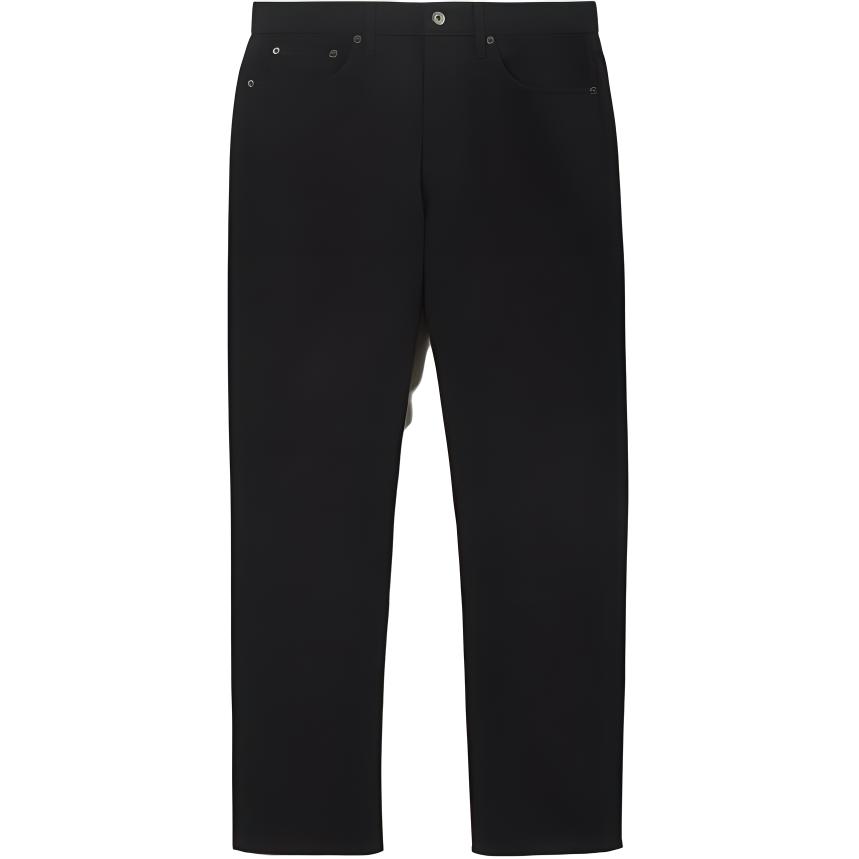 Burberry SS23  Black Straight-Leg Jeans with Zipper Side Pockets Casual Fit 80715521